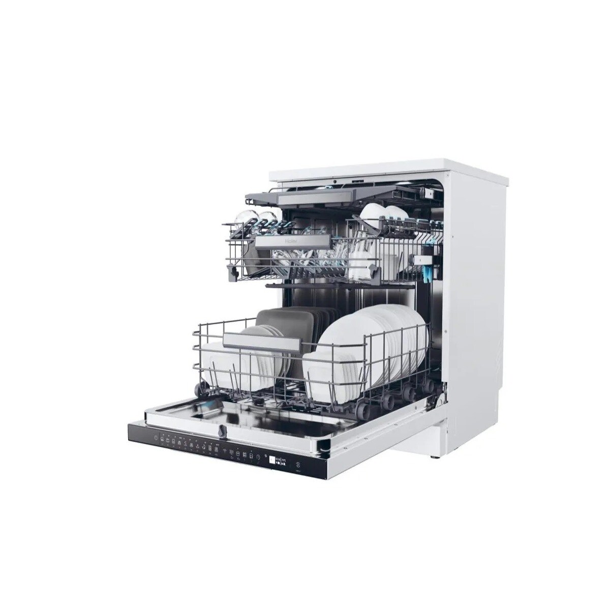 Máquina de Lavar Loiça Haier I-Pro Shine Série 7 XF 4A4M4PW de 14 Conjuntos, 3º Cesto e de 59,7 cm - Branco Branco-5