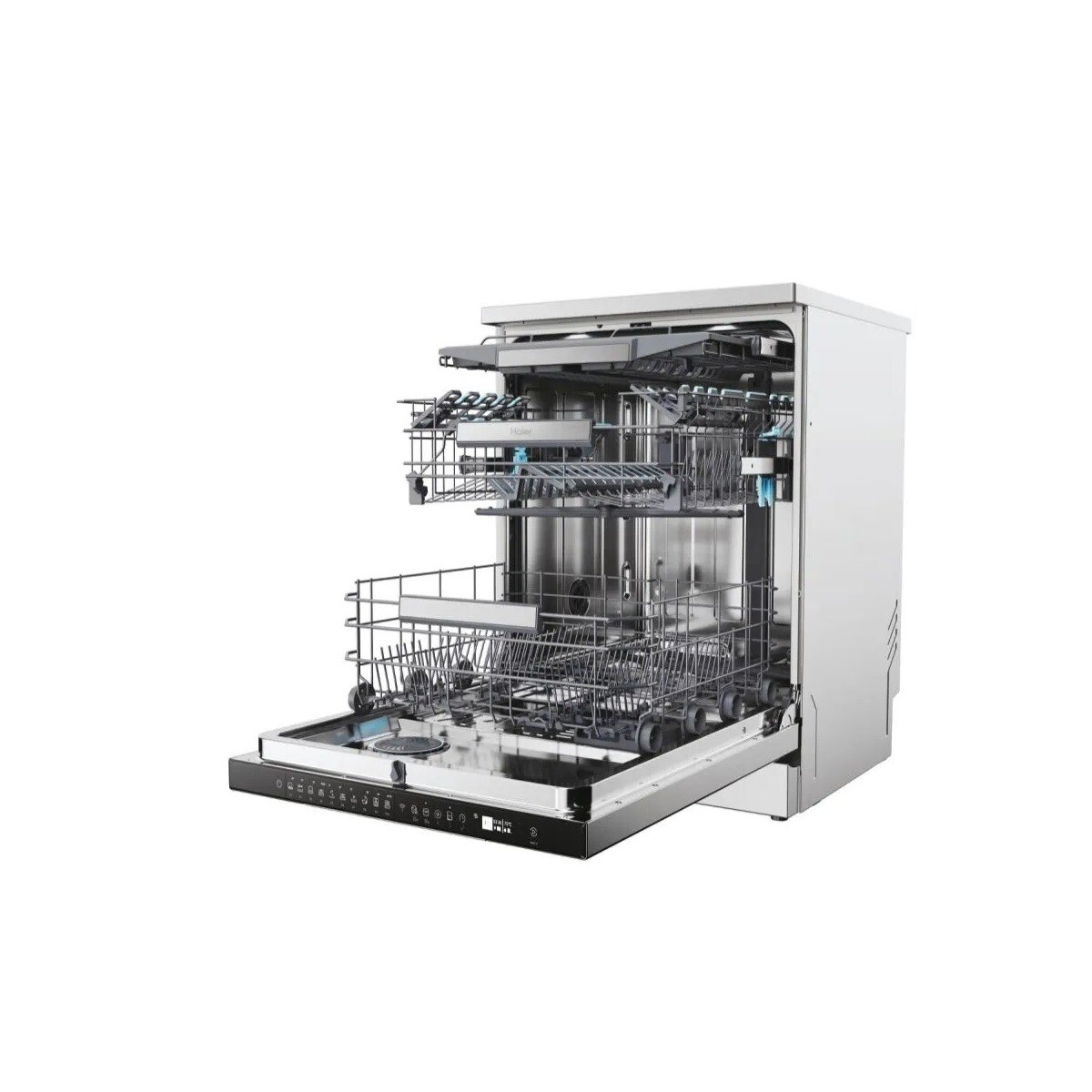 Máquina de Lavar Loiça Haier I-Pro Shine Série 5 XF 6B0M3PDX de 16 Conjuntos, 3º Cesto e de 59,7 cm - Inox Inox-6