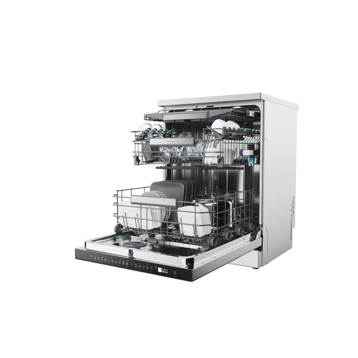 Máquina de Lavar Loiça Haier I-Pro Shine Série 5 XF 6B0M3PDX de 16 Conjuntos, 3º Cesto e de 59,7 cm - Inox Inox-5