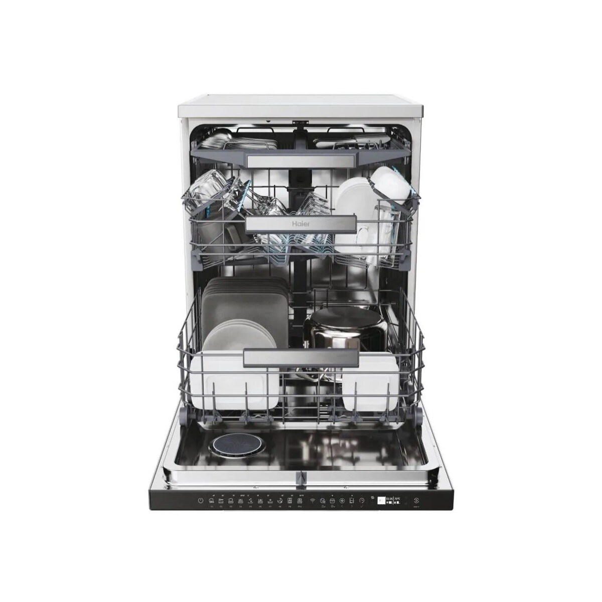 Máquina de Lavar Loiça Haier I-Pro Shine Série 5 XF 6B0M3PDX de 16 Conjuntos, 3º Cesto e de 59,7 cm - Inox Inox-3