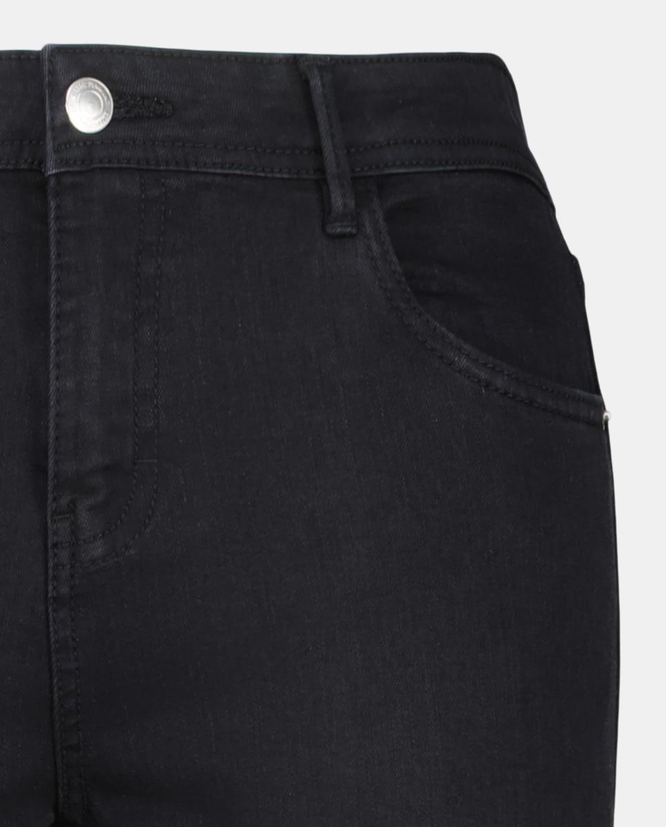 Pantalón denim mujer recto Negro-5