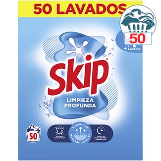 detergente polvo Limpieza Profunda maleta 50 dosis - Skip