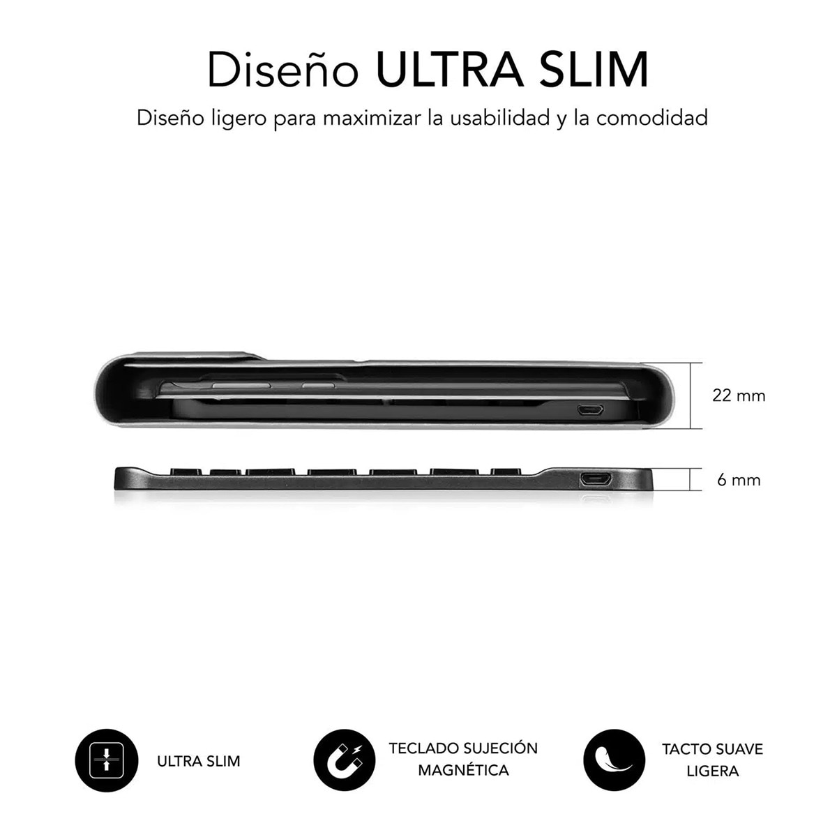 Funda con teclado Subblim Keytab Pro BT para tablet Lenovo TAB M11 Negro-4