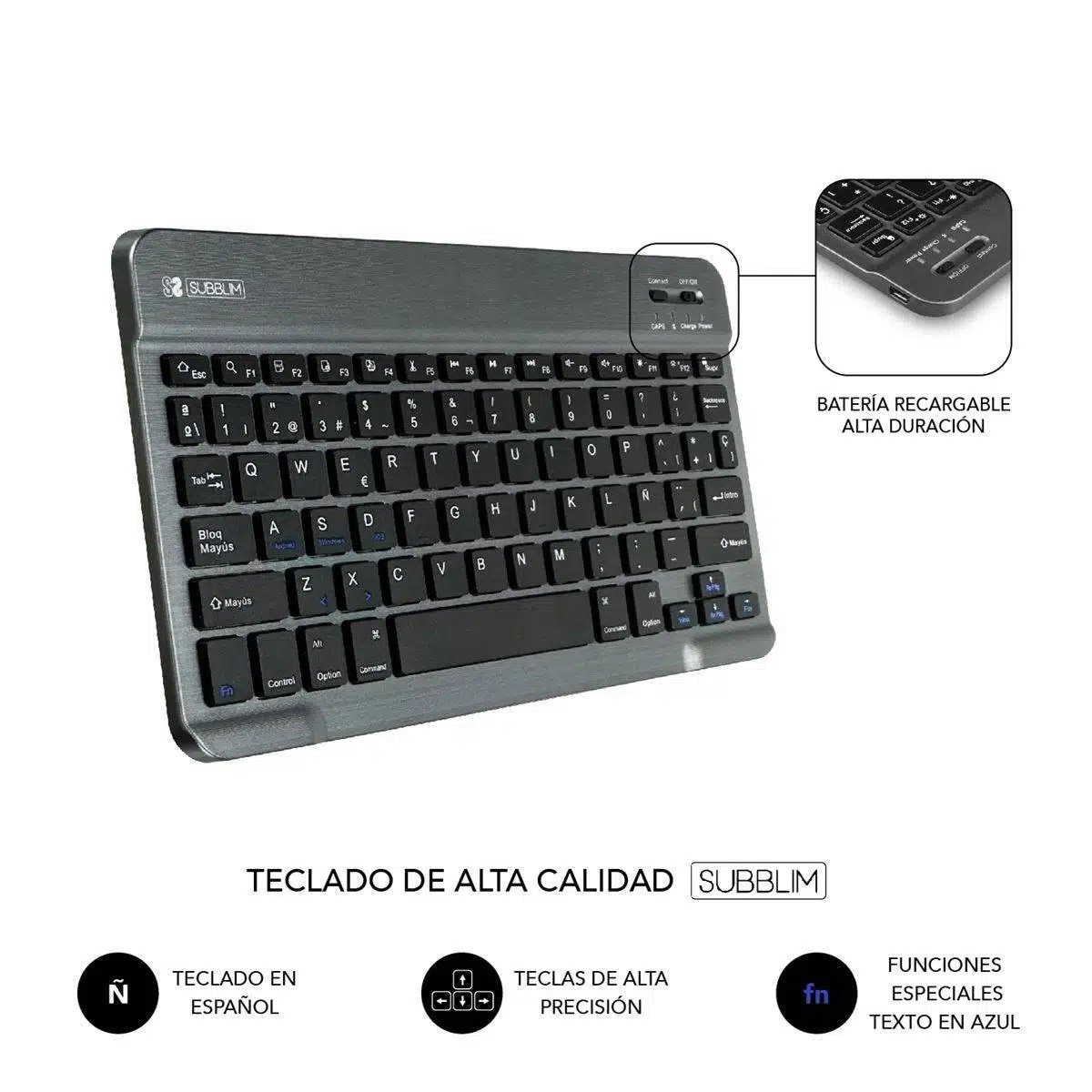 Funda con teclado Subblim Keytab Pro BT para tablet Lenovo TAB M11 Negro-2