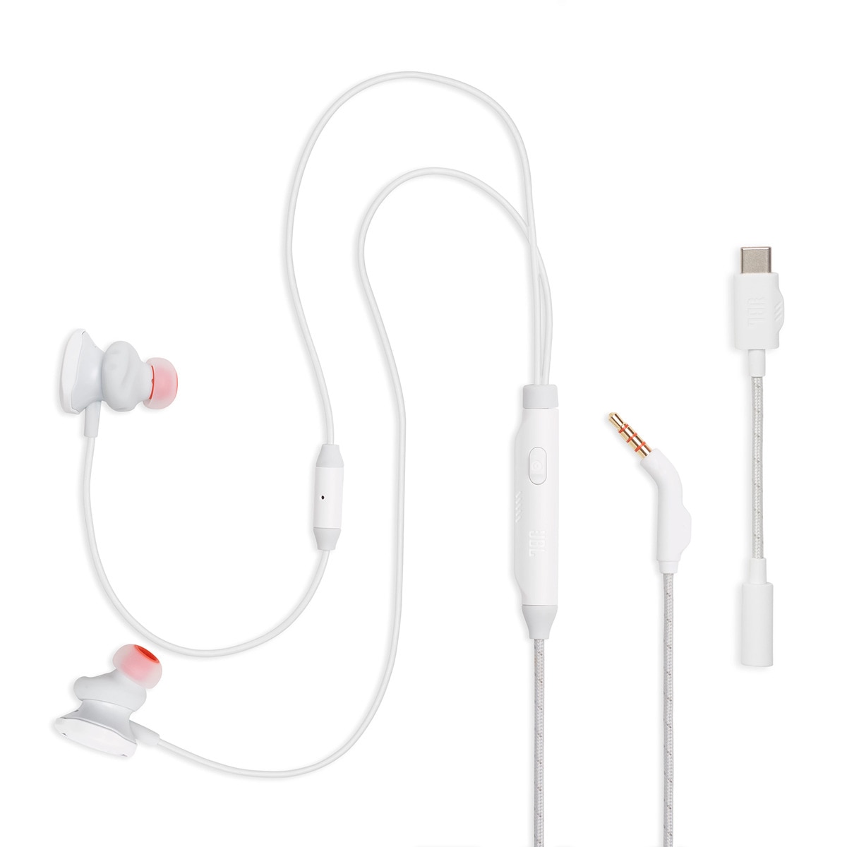 Auriculares Gaming com Fios e Adaptador USB-C JBL Quantum 50C Branco-5