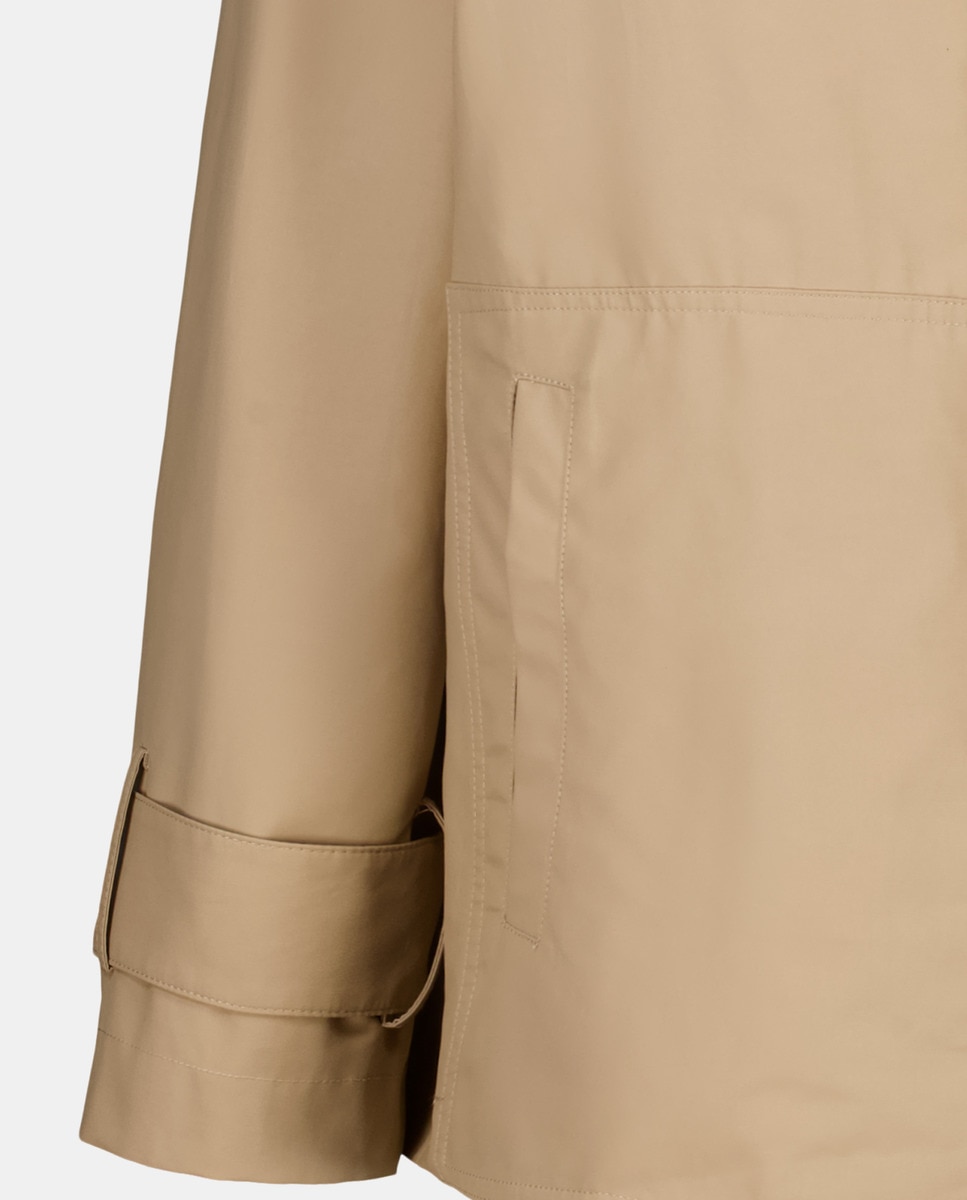 Gabardine curta Bege-5