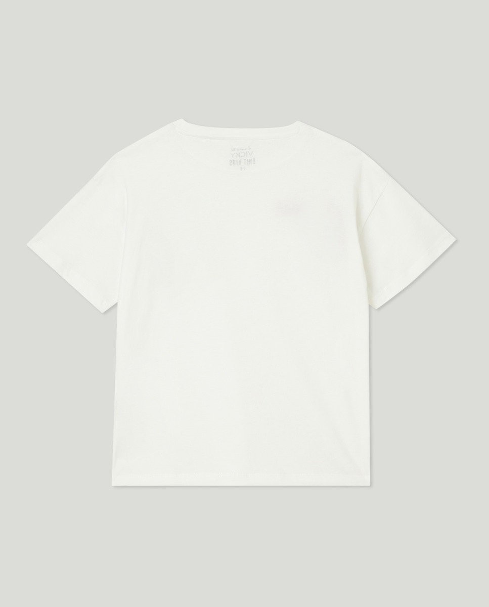 Camiseta de niño manga corta solidaria Blanco-2