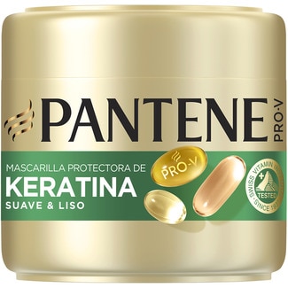 mascarilla de pelo reconstructora de Keratina Suave & Liso tarro 500 ml - Pantene Pro-v