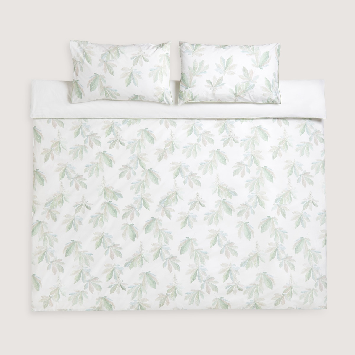 Conjunto de Capa de Edredão de Algodão Módena Verde-6