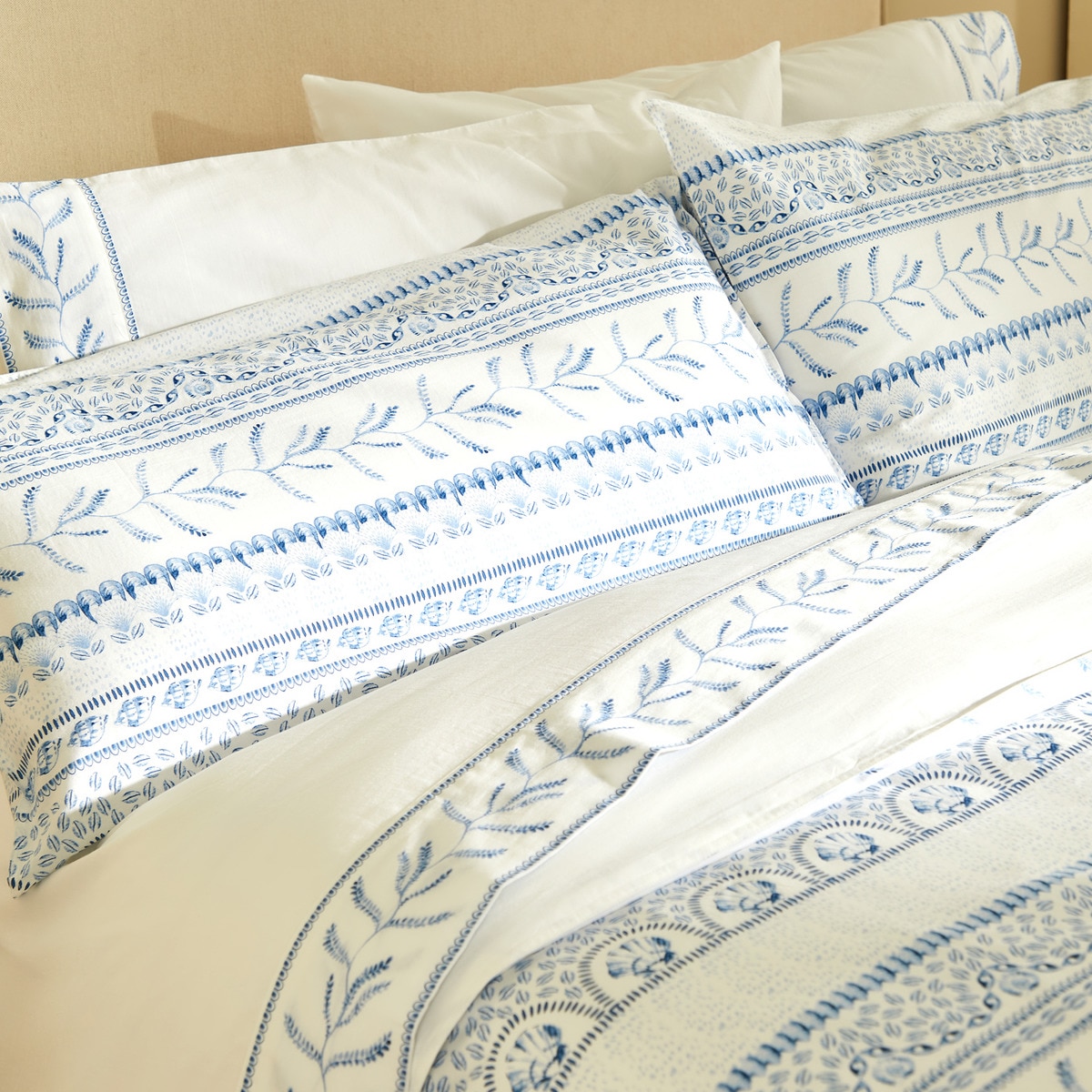 Conjunto de Lençóis em Algodão Creta Azul-5