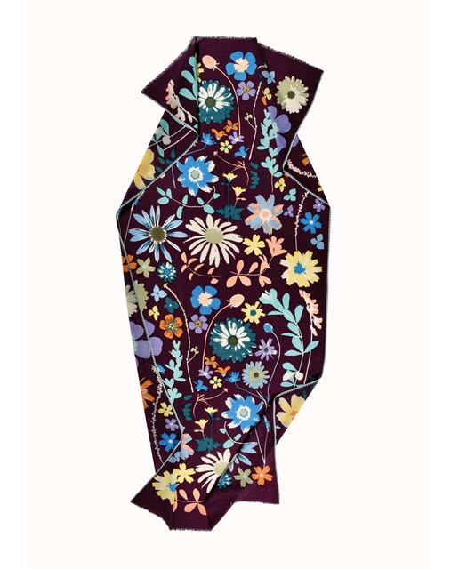 Imagen 0 de Echarpe de lana con estampado floral