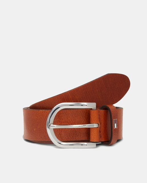 Imagen 0 de Cinturón de piel de mujer en color marrón