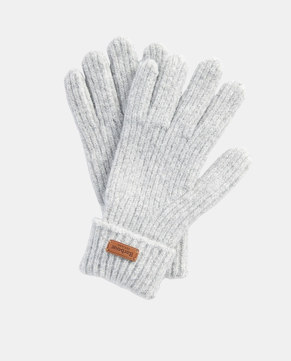 Luvas de Malha Cinzento-claro-1