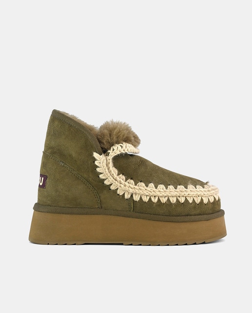Imagem 0 de Botins Rasos Mini Eskimo em Pele com Plataforma