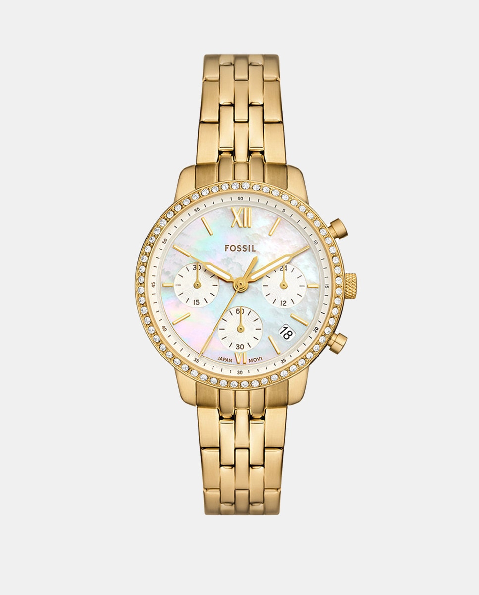 Cronógrafo ES5358 de Aço - Dourado Ouro-1