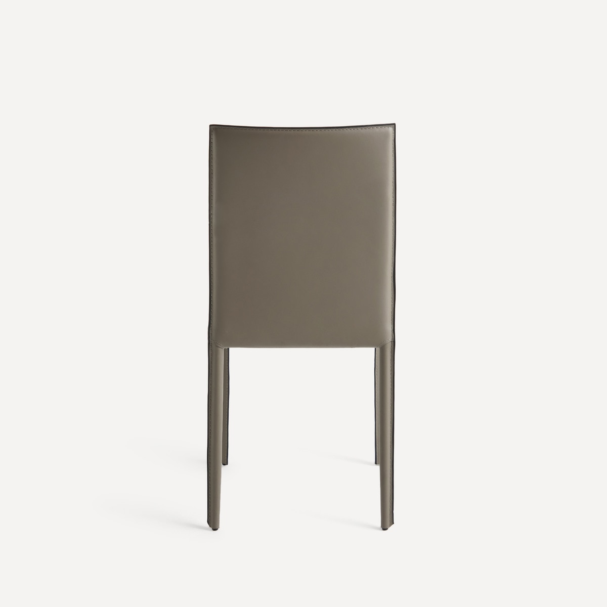 Silla de comedor de cuero y metálica Grey El Corte Inglés Gris-4