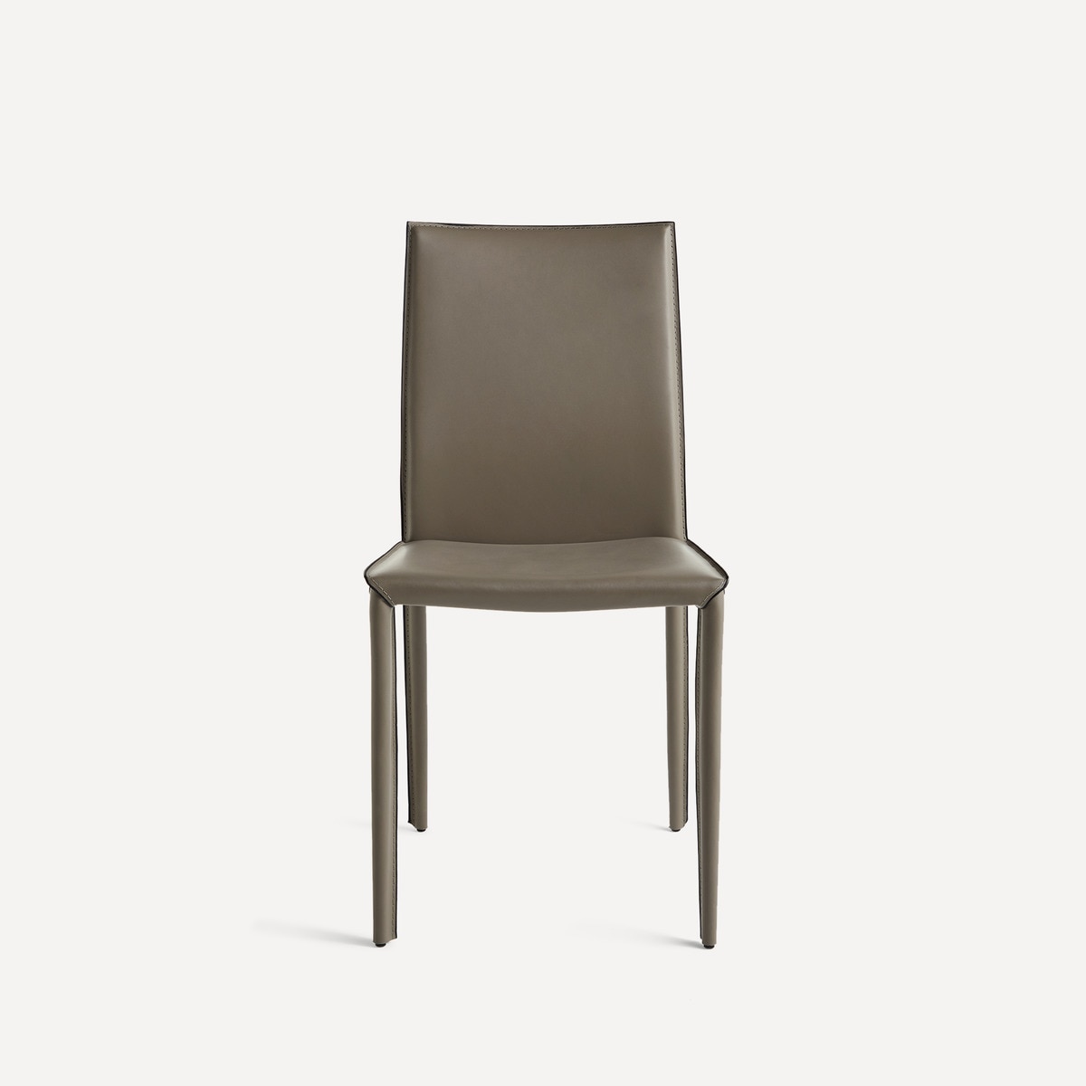 Silla de comedor de cuero y metálica Grey El Corte Inglés Gris-2