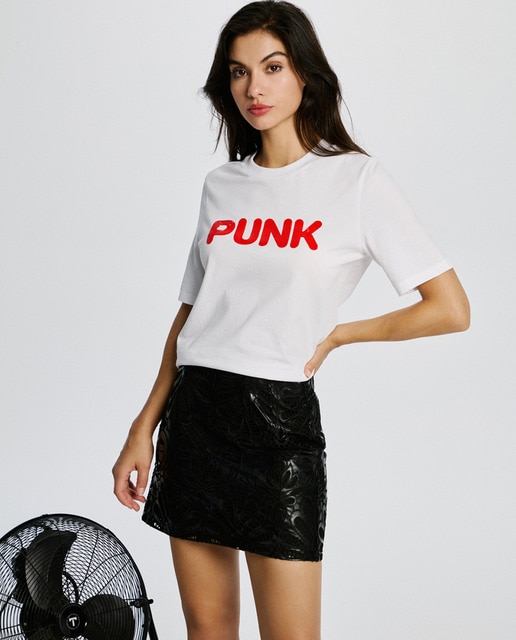 Imagen 0 de Camiseta de mujer manga corta con estampado frontal