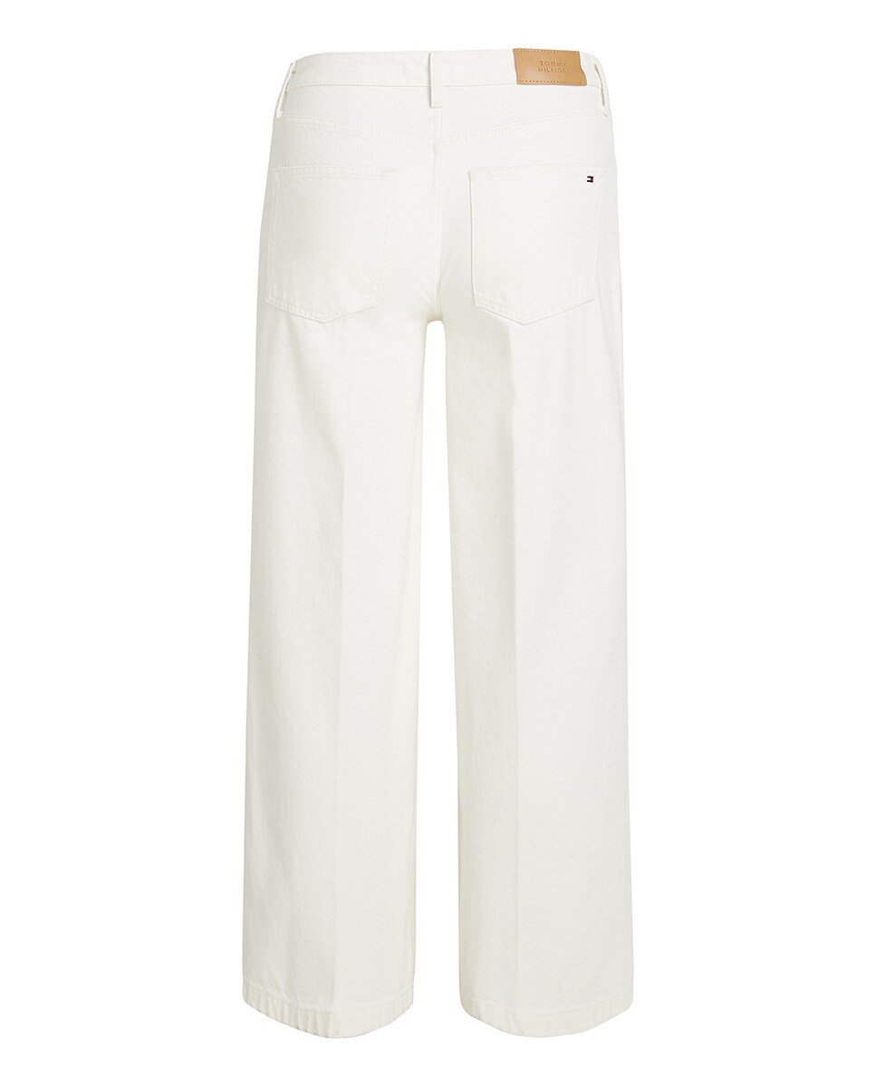 Jeans Straight de Cintura Subida Branco-4