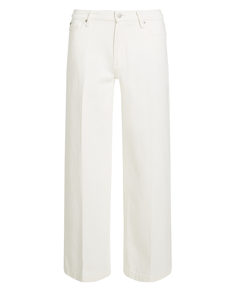 Jeans Straight de Cintura Subida Branco-3