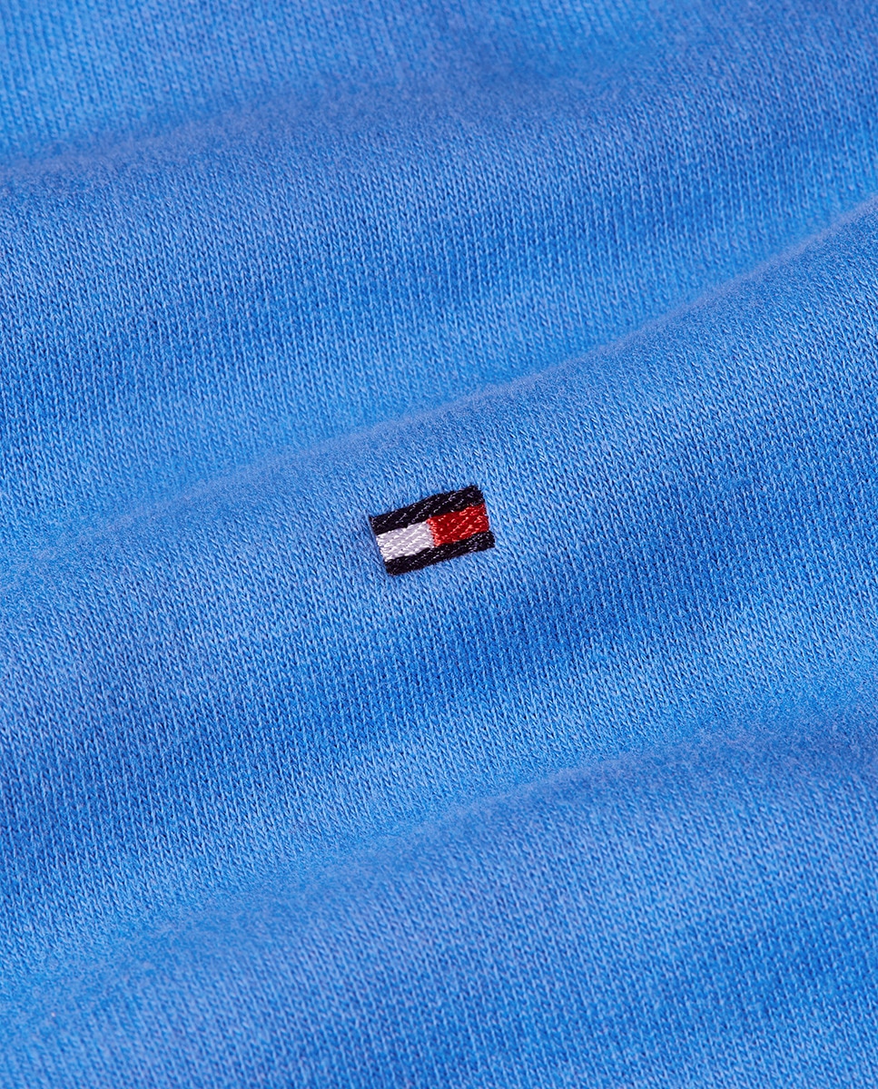 Sweatshirt sem Capuz e com Decote Redondo Azul-5
