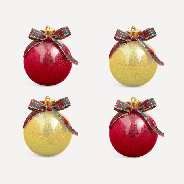 Imagen 0 de Set de 4 bolas Tartán glitter Navidad El Corte Inglés