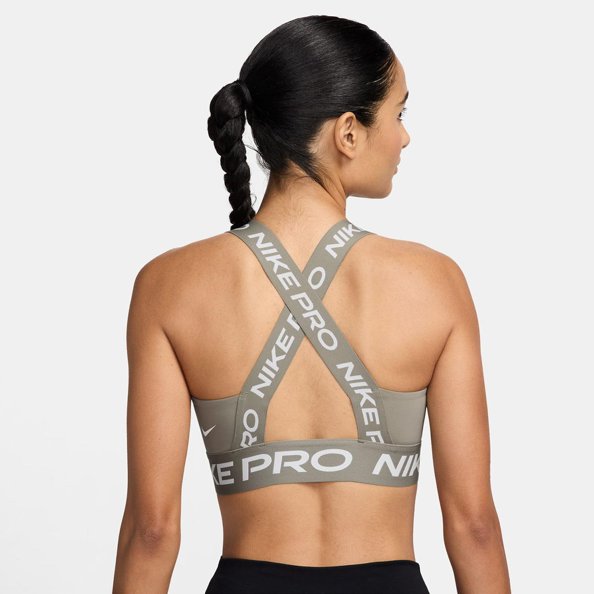 Top de mulher Pro Nike Caqui-2