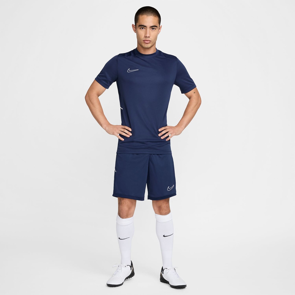 T-shirt de Futebol de Manga Curta Dri-FIT de Homem Azul-5