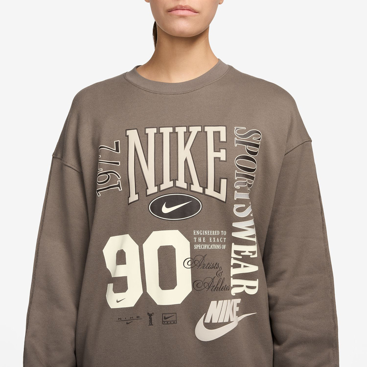 Sweatshirt de Mulher Sportswear Street Castanho-3