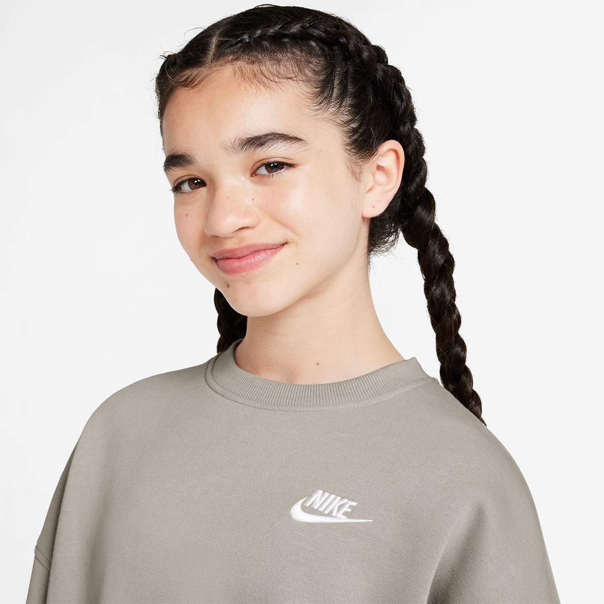 Sweatshirt de menina Sportswear Club Fleece Nike Cinzento-3