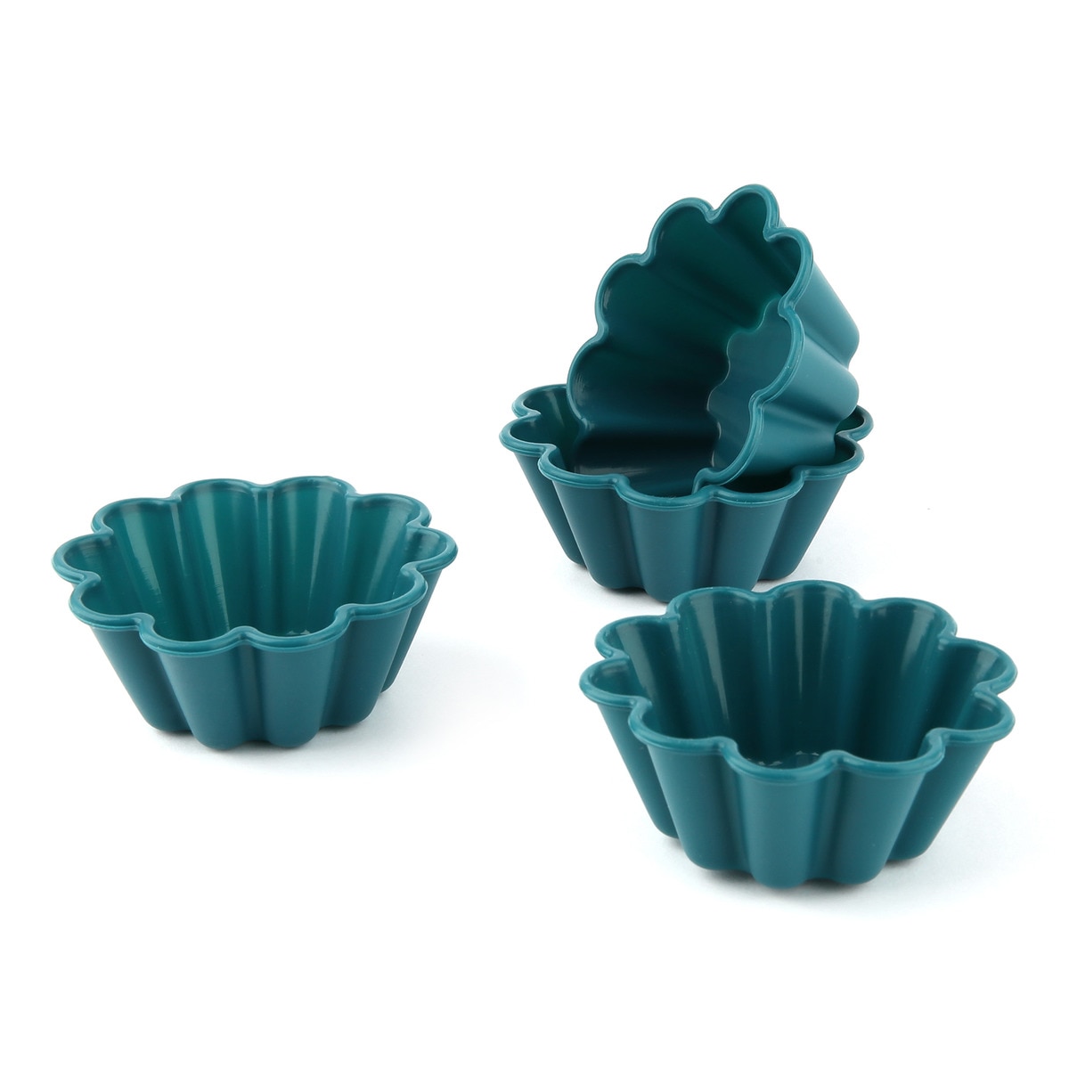 Set de 4 moldes de silicona para muffins Masterchef Azul-2