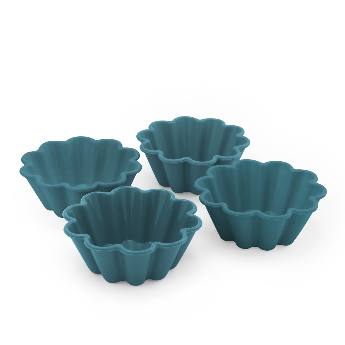 Set de 4 moldes de silicona para muffins Masterchef Azul-1