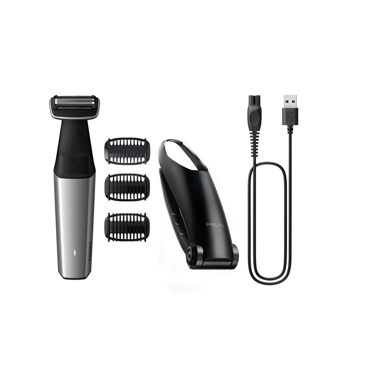 Aparador Corporal Philips Serie 5000 BG5021/15 Corta e Barbeia, com Acessório para as Costas, Utilização a Húmido e a Seco - Autonomia de 60 Minutos 1