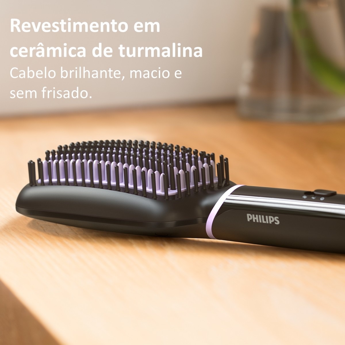 Escova Alisador de Cabelo Philips BHH880/00 - Revestimento em Cerâmica de Turmalina - Preto Preto-4