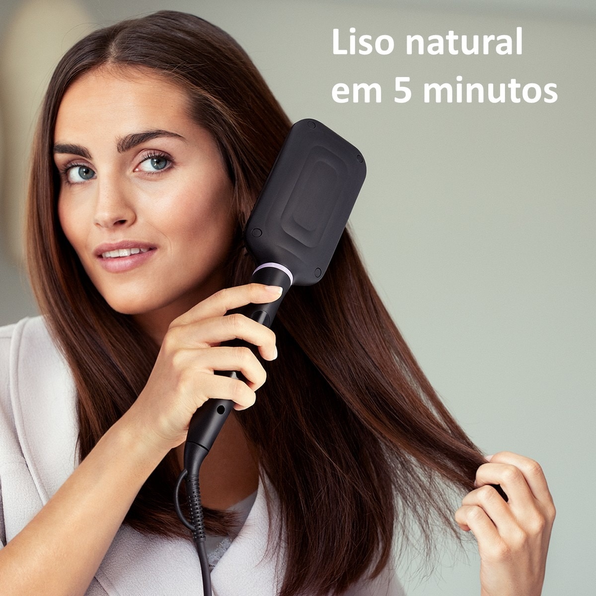 Escova Alisador de Cabelo Philips BHH880/00 - Revestimento em Cerâmica de Turmalina - Preto Preto-2