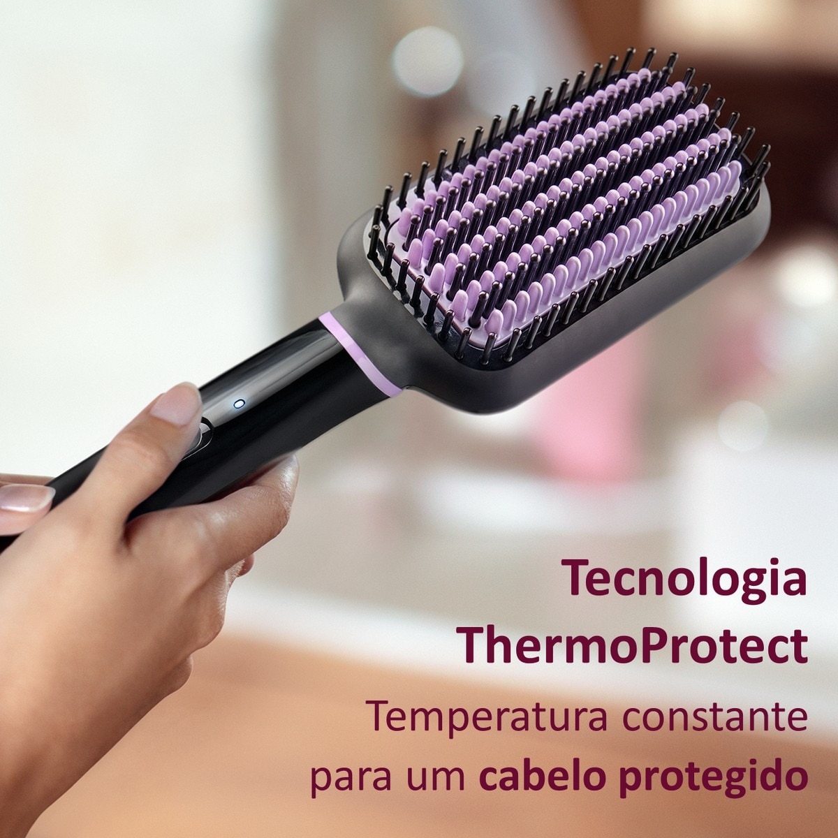 Escova Alisador de Cabelo Philips BHH880/00 - Revestimento em Cerâmica de Turmalina - Preto Preto-3