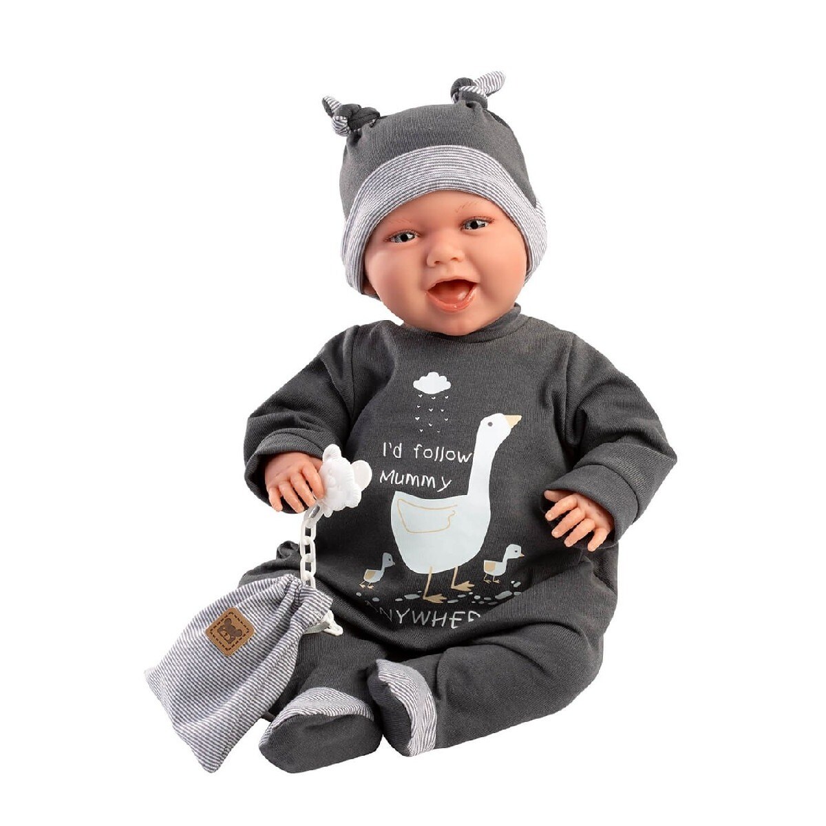 Mimo Reciens BornSmile Pijamas Gris 42 cm Com Mecanismo de Choro 4