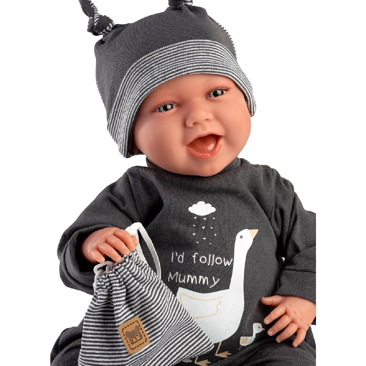 Mimo Reciens BornSmile Pijamas Gris 42 cm Com Mecanismo de Choro 3