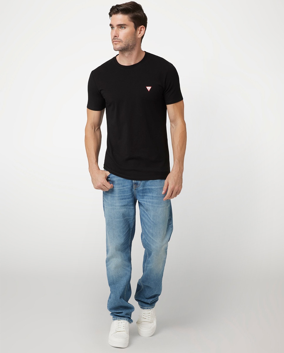 T-shirt de Manga Curta com Logótipo Preto-5