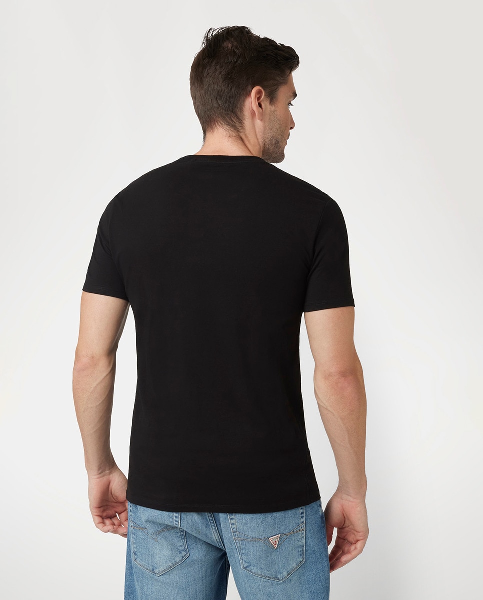 T-shirt de Manga Curta com Logótipo Preto-2