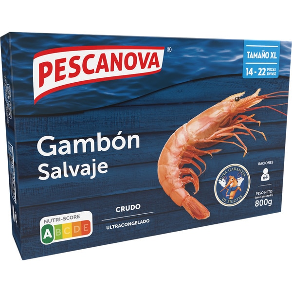 rohe wilde Rotgarnele XL 10-24 Stück Karton 800 g netto Abtropfgewicht