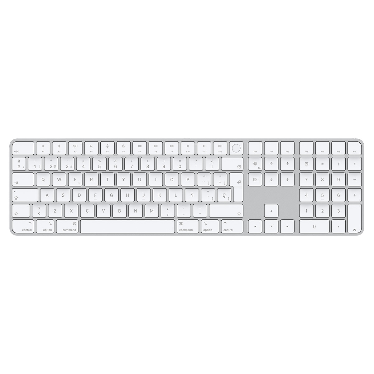 Teclado Apple Magic Keyboard con touch ID y teclado numérico blanco Blanco-1