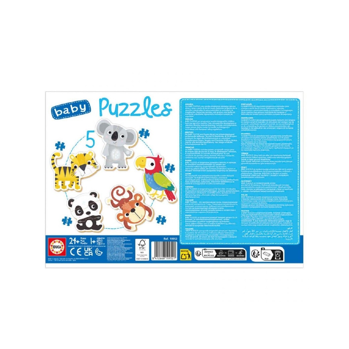 Puzzle Fauna Selvagem 2-5 Peças 3