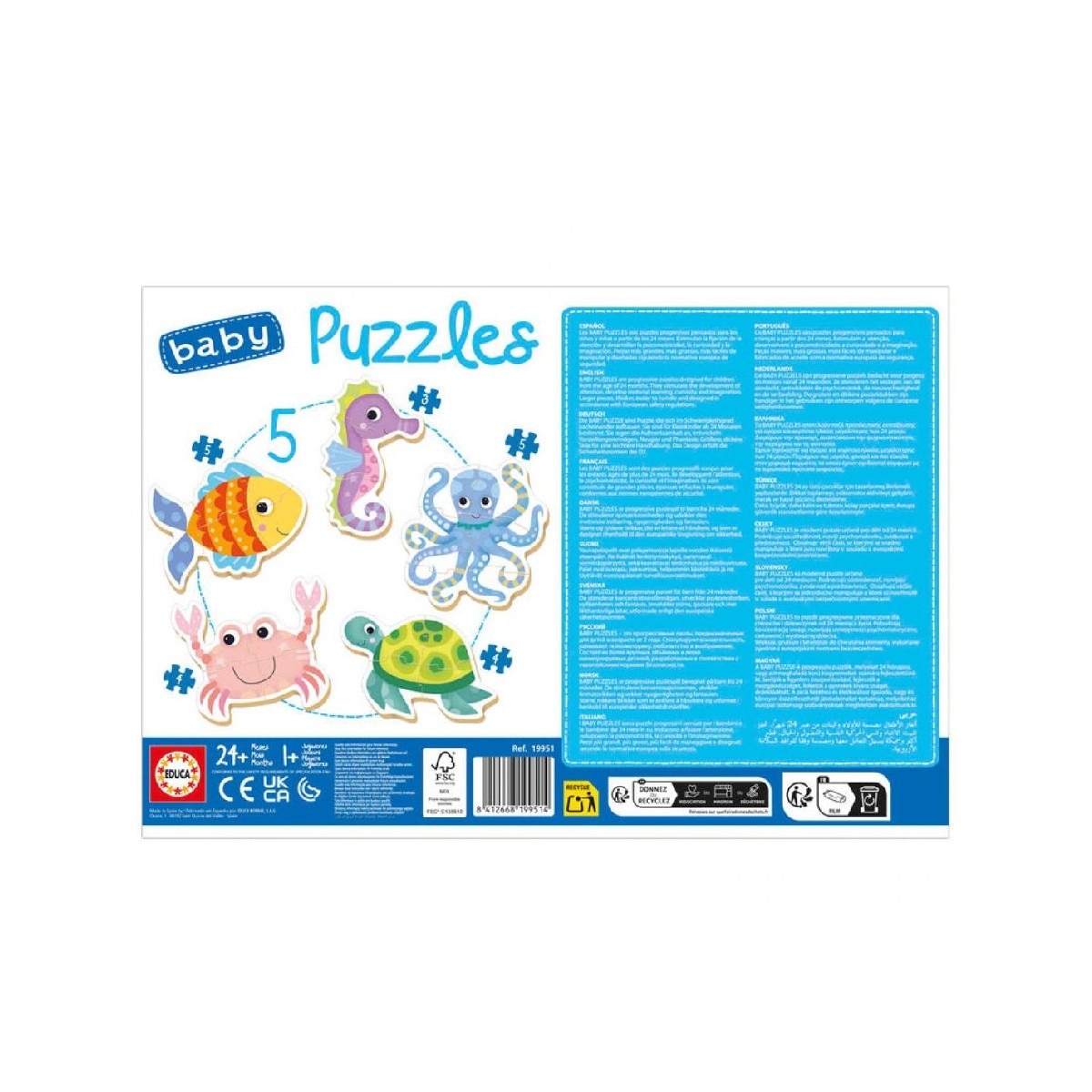 Puzzle Animais Aquáticos 2-5 Peças 3