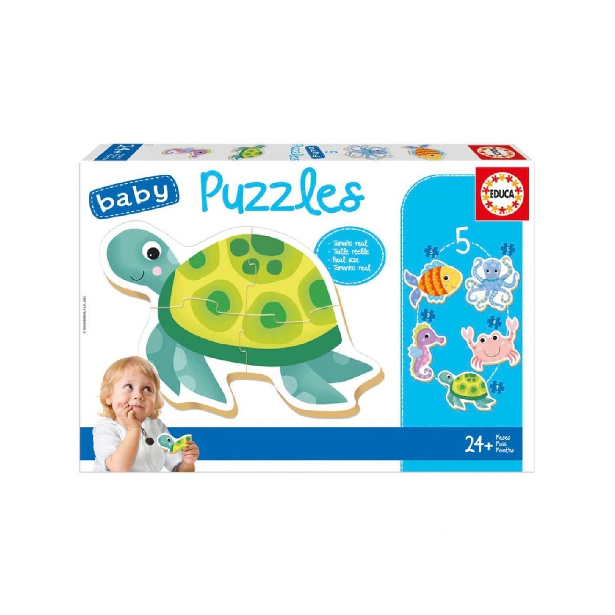 Puzzle Animais Aquáticos 2-5 Peças 1
