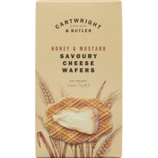 Wafers Queijo e Mostarda de Mel embalagem 75 g - Cartwright&butler