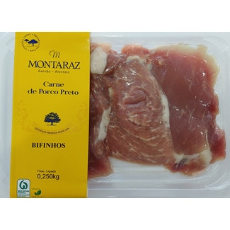 Bifinhos de Porco Preto Criado no Campo embalagem 250 g - Montaraz