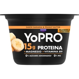 Iogurte Sólido Proteína sabor de Banana e Manteiga de Amendoim embalagem 160 g - Yopro