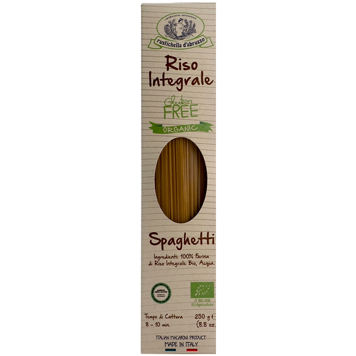 Spaguetti Integral de Arroz sem Glúten embalagem 250 g