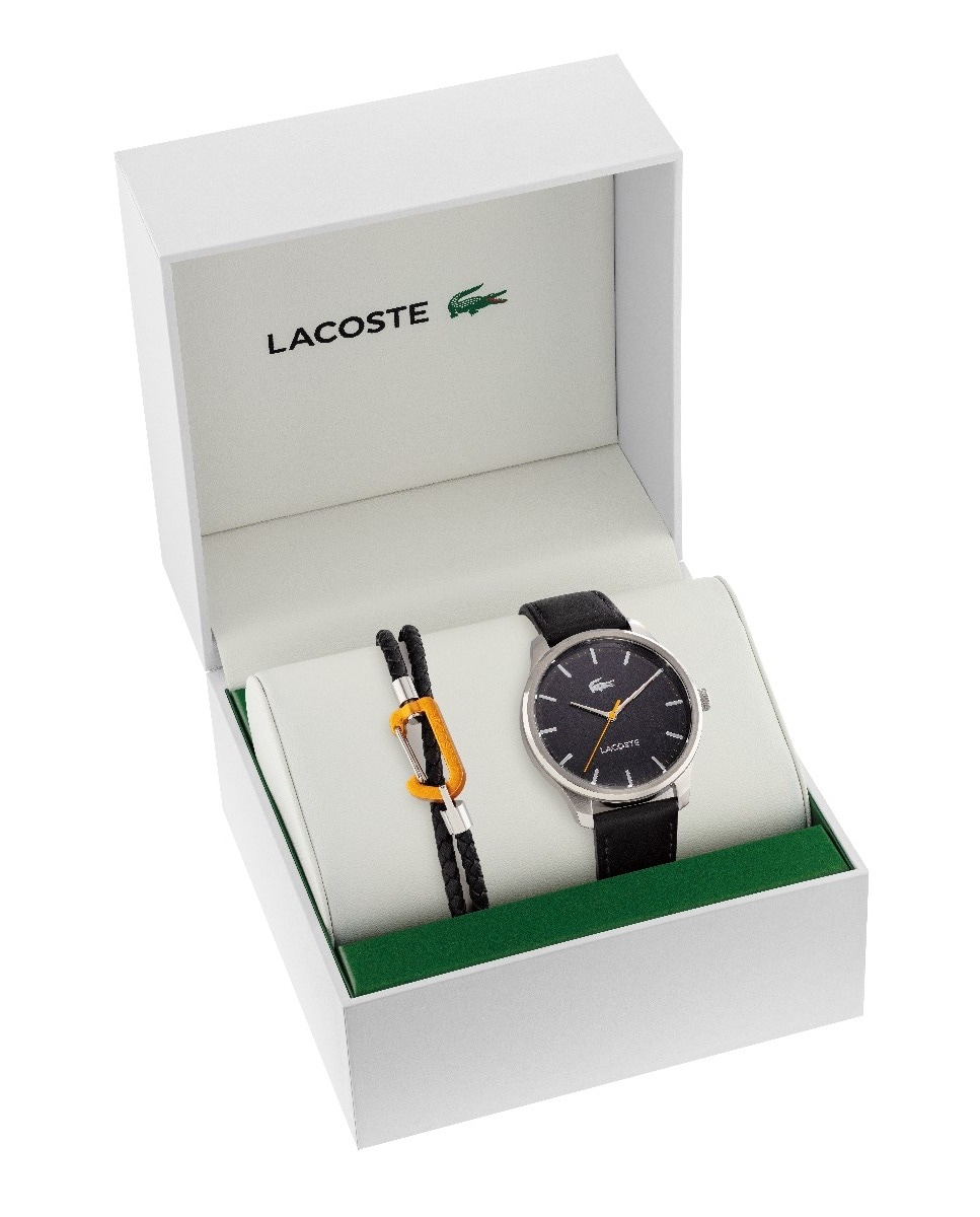 Gift Set Relógio Lisboa em Aço com Pulseira Preto-2